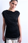 Топ с капюшоном и кружевной отделкой артикул 153832262