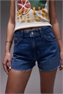 Джинсовые шорты А-силуэта артикул 139622960