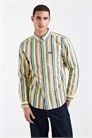 Рубашка свободного кроя с полосками и логотипом артикул 154960881