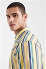 Рубашка свободного кроя с полосками и логотипом артикул 154960881