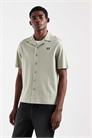 Рубашка с коротким рукавом, воротником-реверсом и логотипом артикул 154716254