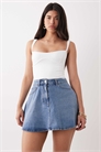 Мини-юбка-круг из денима артикул 155538084