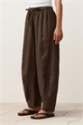 Брюки-балоны из 100% льна артикул 156331170