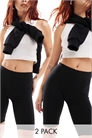 2 пары укороченных леггинсов артикул 115878296