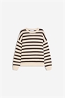 Свитер в полоску с круглым вырезом артикул 156237685