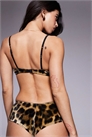 Бюстгальтер «балкон» с косточками из бархата Kora Leopard артикул 149315844