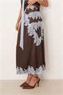 Макси-юбка из атласа с кружевной отделкой co-ord артикул 150528685