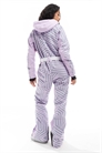 Женский лыжный костюм фиолетового и серого цветов с линией спуска артикул 140058963