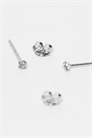 Круглые серьги-гвоздики с драгоценными камнями, 2 мм артикул 148077115