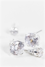Набор из 2 пар сережек-гвоздиков с кристаллами артикул 115211572