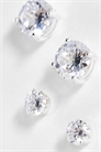 Набор из 2 пар сережек-гвоздиков с кристаллами артикул 115211572