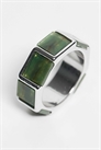 Кольцо с квадратным агатом под мох артикул 153684658