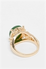 Универсальное кольцо в стиле ретро с искусственным изумрудом артикул 150498561