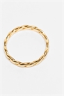 Кольцо из стерлингового серебра с позолотой в виде скрученной веревки артикул 141306590
