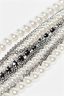 Универсальный браслет из жемчуга и серебра с многослойным дизайном артикул 151227095