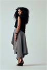 Макси-юбка с асимметричным подолом артикул 155320440