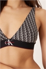 Бюстгальтер с логотипом и легкой сеткой в форме треугольника артикул 154164412