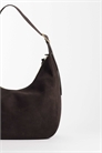 Сумка через плечо из натуральной замши свободного кроя артикул 155057455