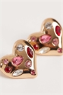 Серьги-гвоздики с камнем в форме сердца артикул 153723838