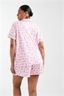Пижамный комплект из сверхмягкого джерси с розовым клетчатым принтом: рубашка с короткими рукавами и шорты артикул 151898789