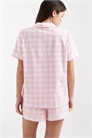 Комплект пижамы из ткани с рубашкой с короткими рукавами и шортами артикул 151898782