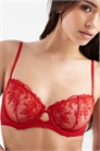Бюстгальтер-балконет с косточками и кружевом Lina без наполнителя артикул 150201731