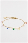 Водонепроницаемый браслет из тонкой цепочки из нержавеющей стали с разноцветными подвесками в форме капель артикул 155174077