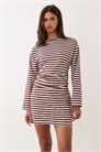 Мини-платье с длинными рукавами и зауженной талией артикул 155705962