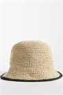 Складная соломенная шляпа-ведёро, связанная крючком артикул 154027185