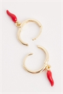 Серьги-кольца с мотивом перца чили артикул 155001969