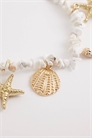 Ожерелье с бусинами в виде морских звезд и ракушек артикул 152701994