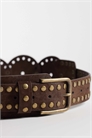 Пояс из искусственной замши с заклепками в форме круглых дисков артикул 153023582