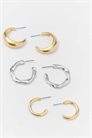 Набор из 6 пар сережек-колец артикул 156177428