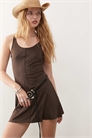 Облегающее мини-платье-майка без рукавов артикул 146737429