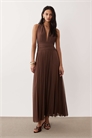 Макси-платье с завязками на шее и открытой спиной артикул 155637684