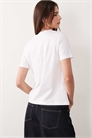 Белая футболка с круглым вырезом артикул 155705690
