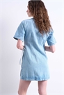 Мини-платье-кимоно из денима артикул 147857671