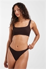 Комбинируемый топ-бикини квадратной формы с эффектом гофрированной ткани артикул 155057485