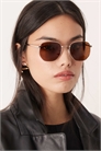 Солнцезащитные очки с поляризованными линзами в металлической оправе шестиугольной формы артикул 152665939