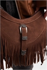 Сумка с застежкой-пряжкой и бахромой артикул 149135444