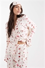 Комплект пижамы из сверхмягкой ткани с рисунком вишен и бантиков артикул 152317471