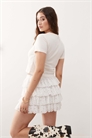 Кружевная микро-мини-юбка артикул 141497314