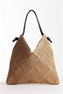 Сумка-тоут из соломенного плетения с трубчатыми ручками артикул 153252440