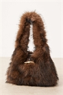 Сумка-тоут из меха с металлическими элементами артикул 149348158