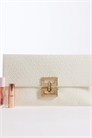 Тканая сумочка-клатч с золотой металлической застежкой артикул 151096068