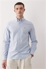 Рубашка оксфорд с логотипом в виде значка, приталенный крой артикул 156106161