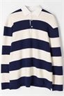Полурубашка в поло с широкими полосками, очень большого размера и плотной ткани артикул 154234388
