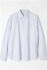 Рубашка-оксфорд с очень широкими полосками артикул 152669737