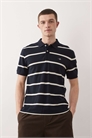Поло с логотипом «Shield» из полосатого пике артикул 156106189