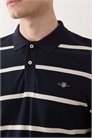 Поло с логотипом «Shield» из полосатого пике артикул 156106189
